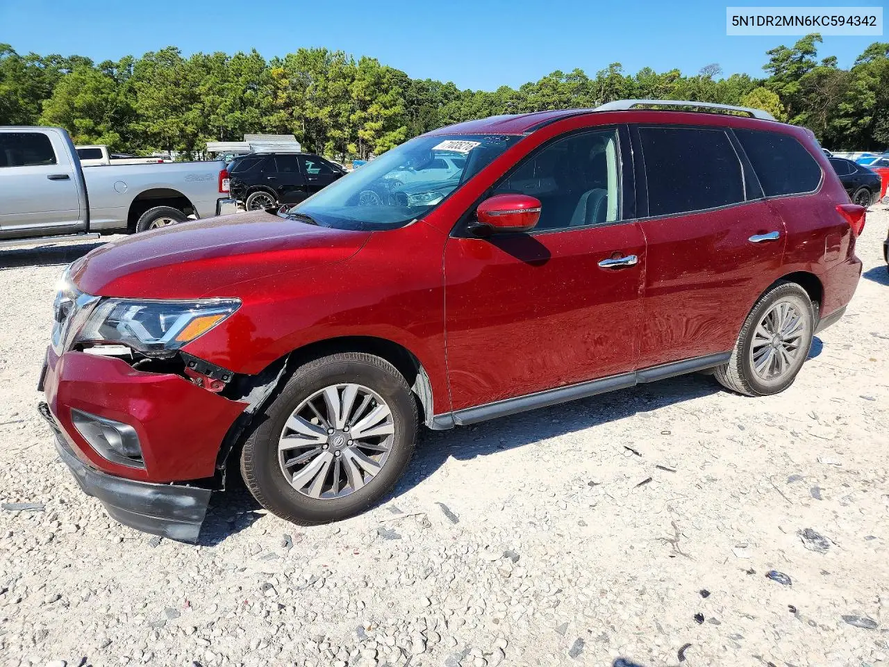 NISSAN PATHFINDER 2019, VIN 5N1DR2MN6KC594342