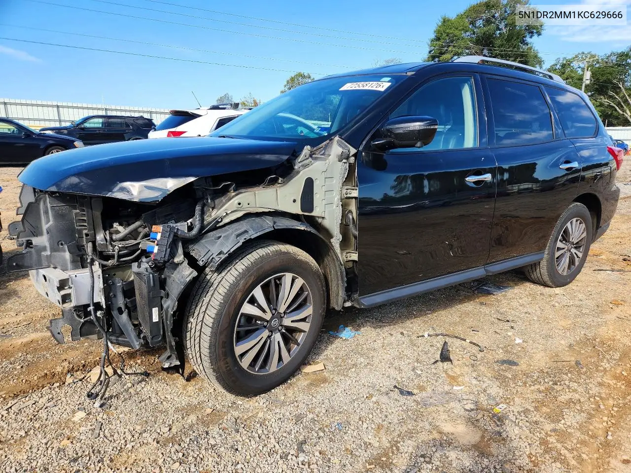NISSAN PATHFINDER 2019, VIN 5N1DR2MM1KC629666