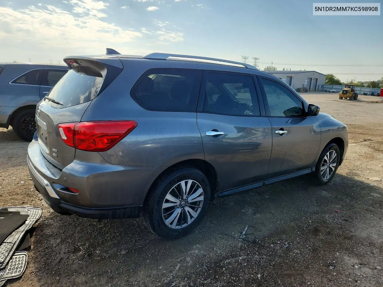 2019 NISSAN PATHFINDER VIN 5N1DR2MM7KC598908 — фото 3