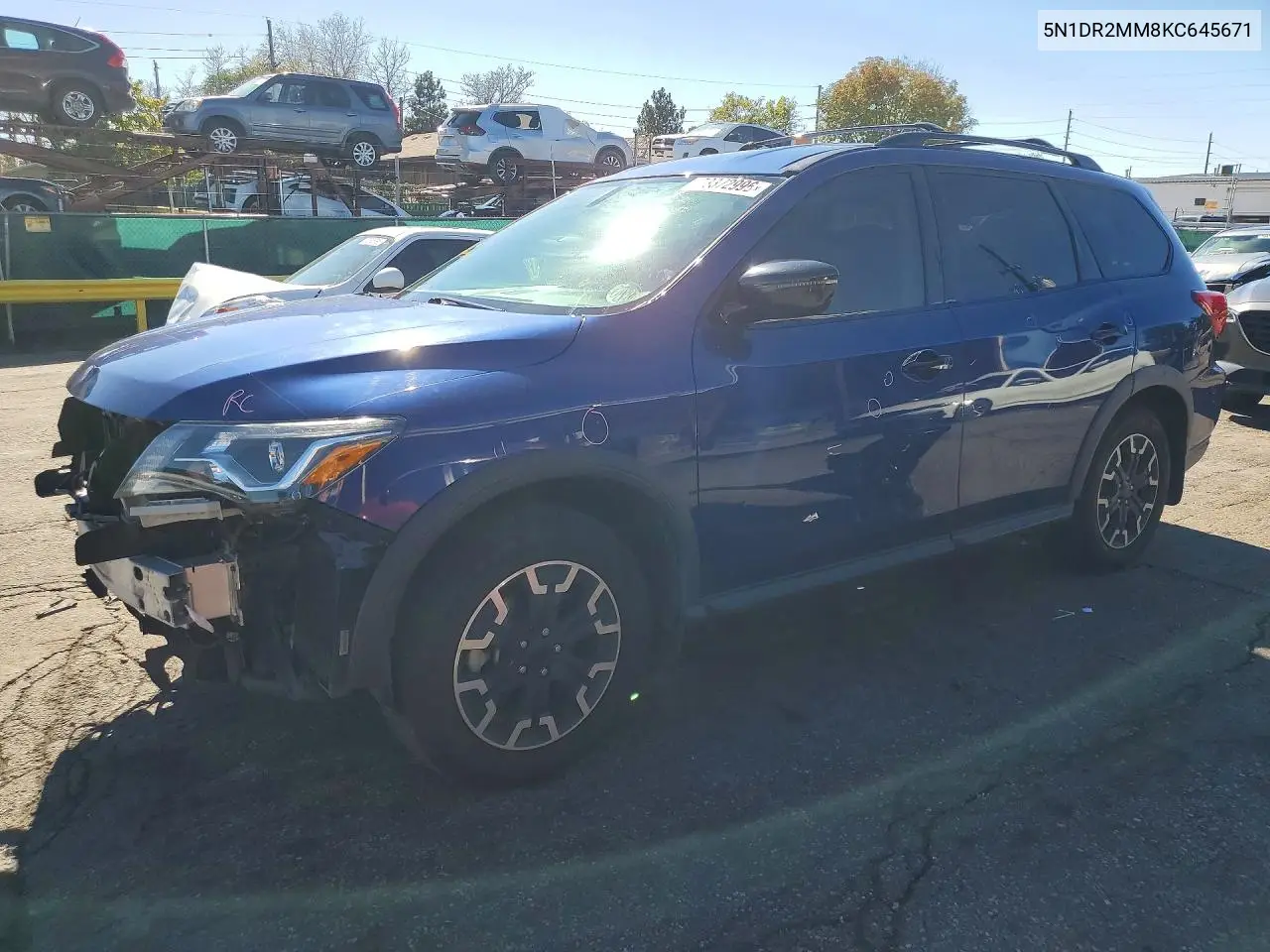 NISSAN PATHFINDER 2019, VIN 5N1DR2MM8KC645671