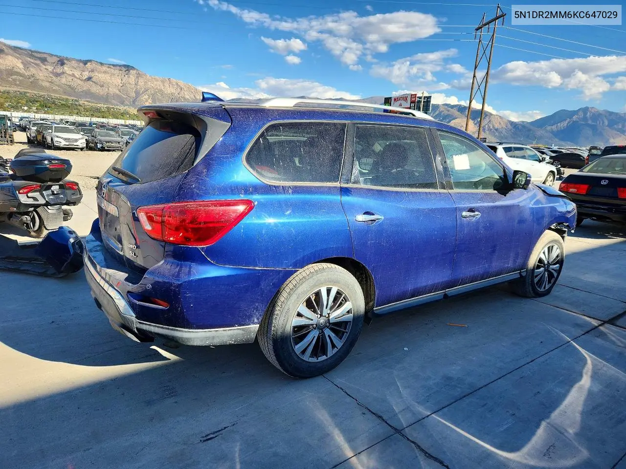2019 NISSAN PATHFINDER VIN 5N1DR2MM6KC647029 — фото 3
