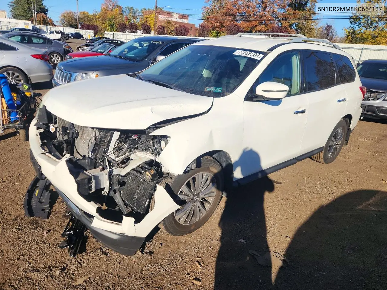 NISSAN PATHFINDER 2019, VIN 5N1DR2MM8KC654127