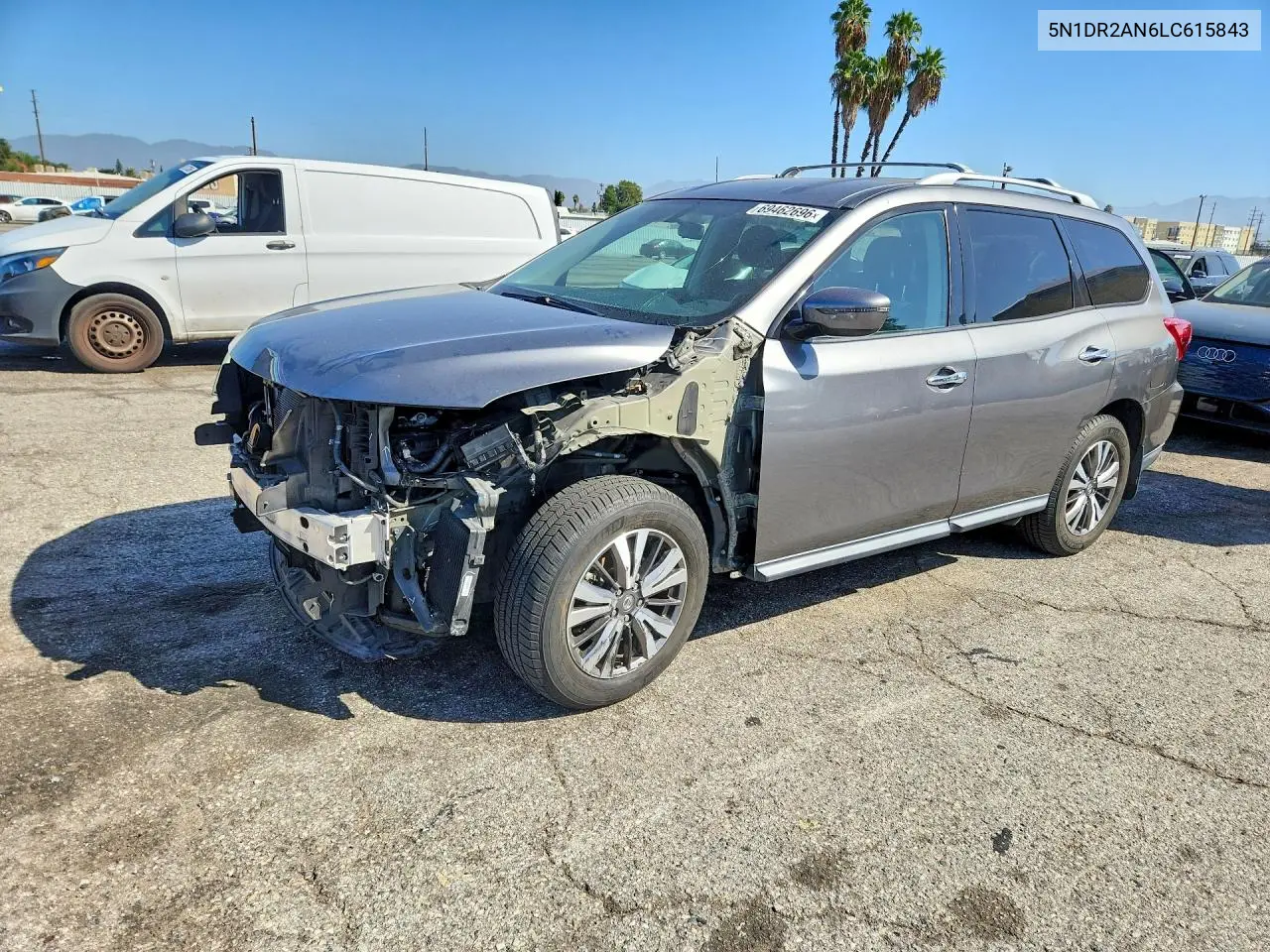 NISSAN PATHFINDER 2020, VIN 5N1DR2AN6LC615843