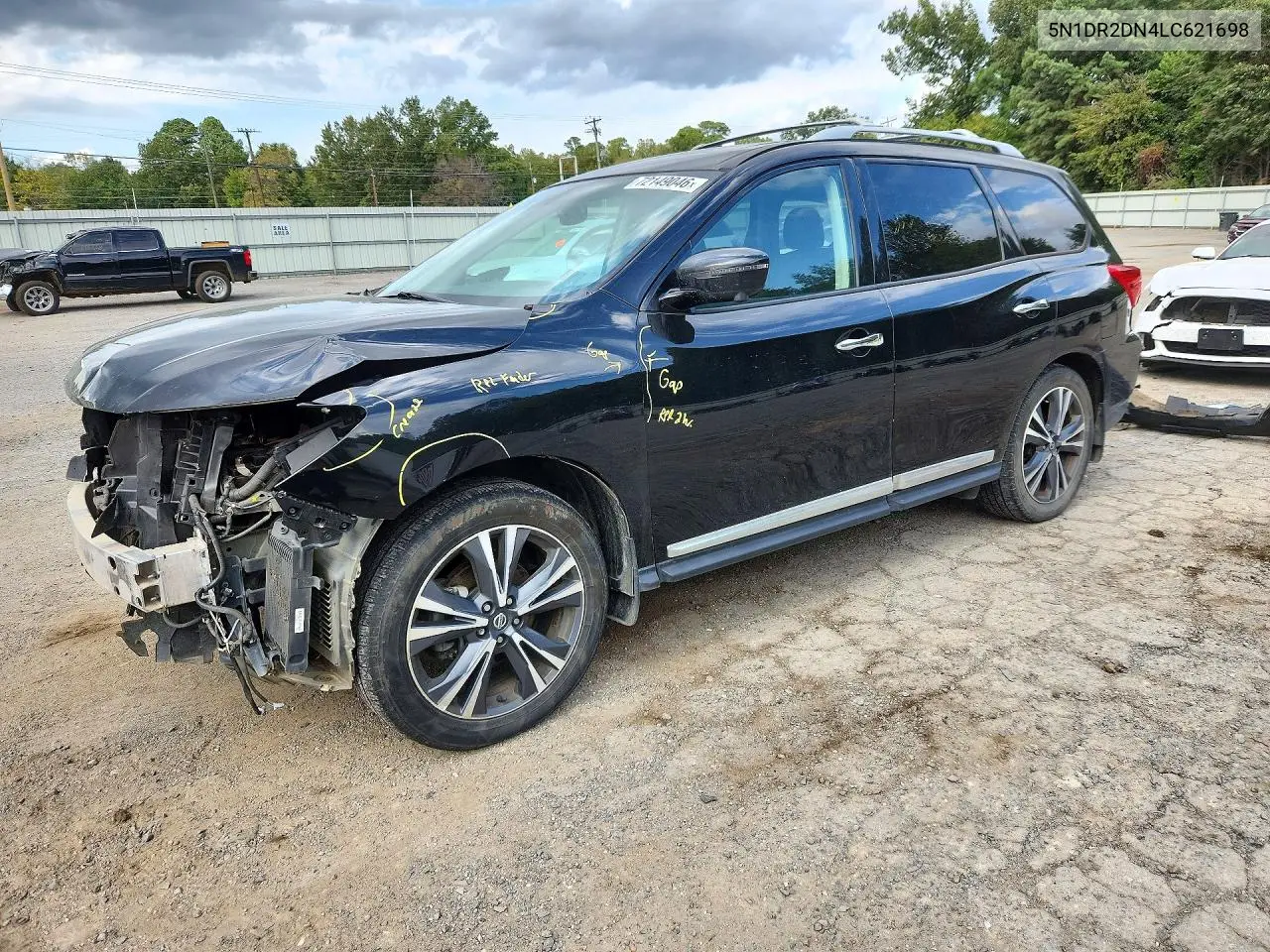 NISSAN PATHFINDER 2020, VIN 5N1DR2DN4LC621698