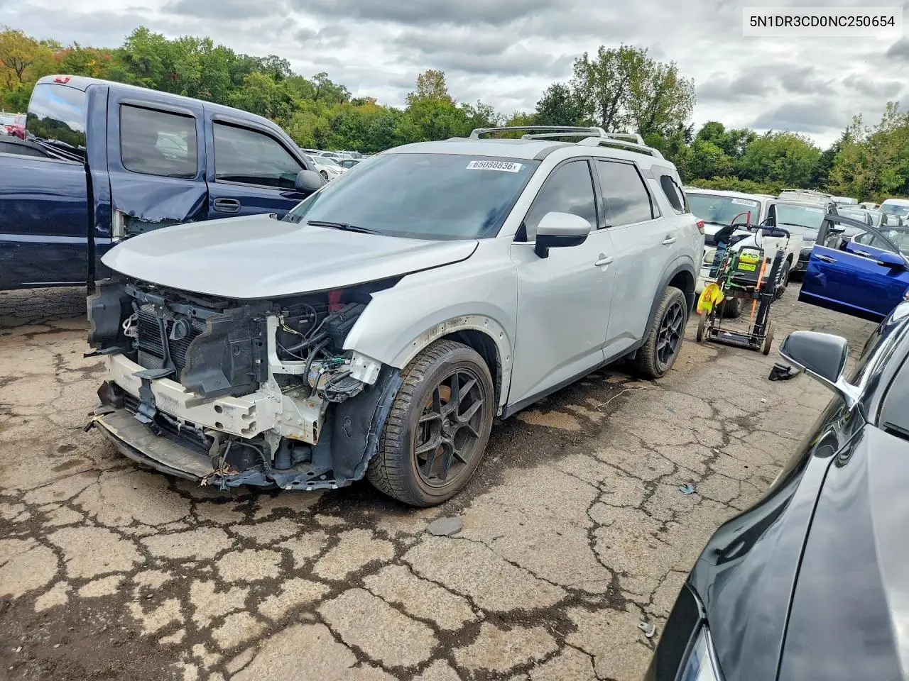 NISSAN PATHFINDER 2022, VIN 5N1DR3CD0NC250654