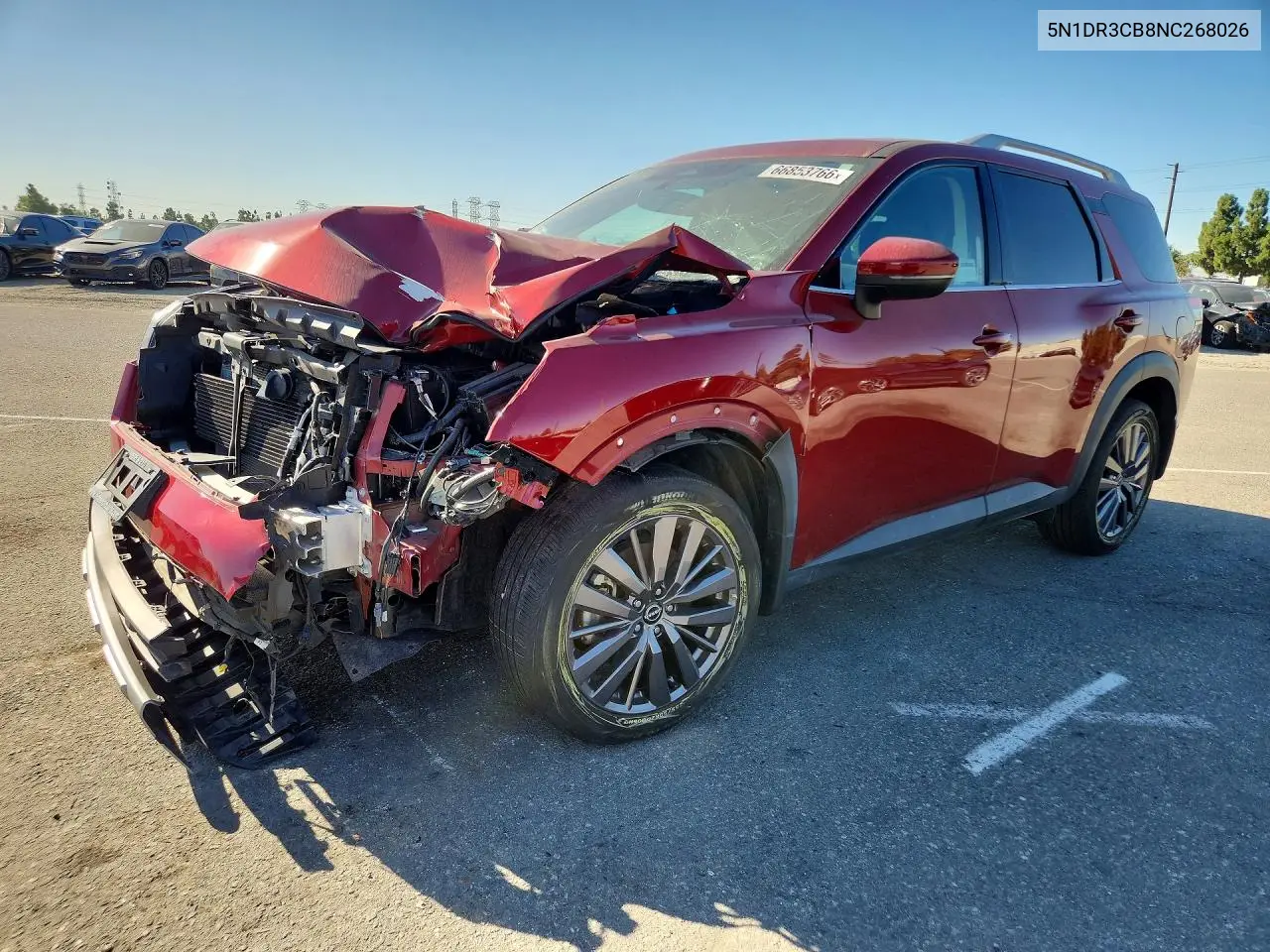 NISSAN PATHFINDER 2022, VIN 5N1DR3CB8NC268026