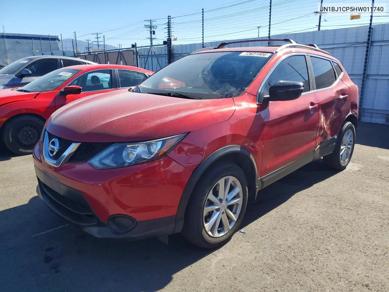 NISSAN QASHQAI 2017, VIN JN1BJ1CP5HW011740