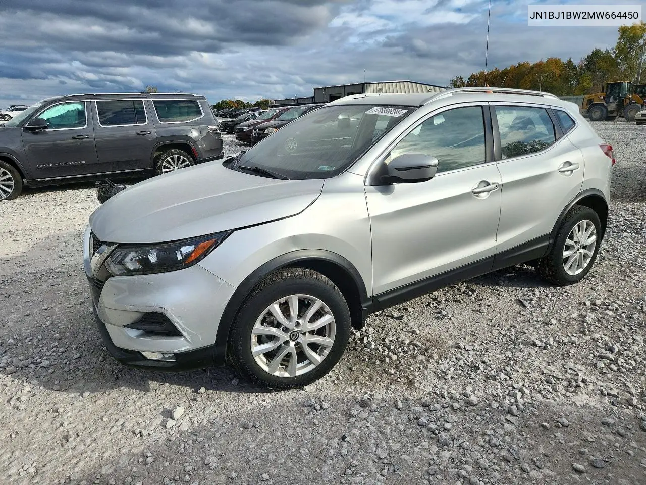 NISSAN QASHQAI 2021, VIN JN1BJ1BW2MW664450