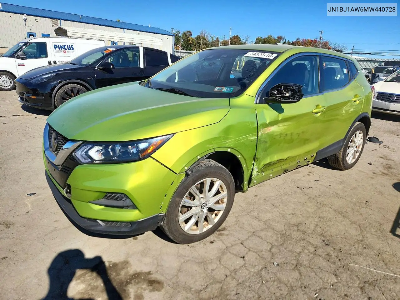 NISSAN QASHQAI 2021, VIN JN1BJ1AW6MW440728
