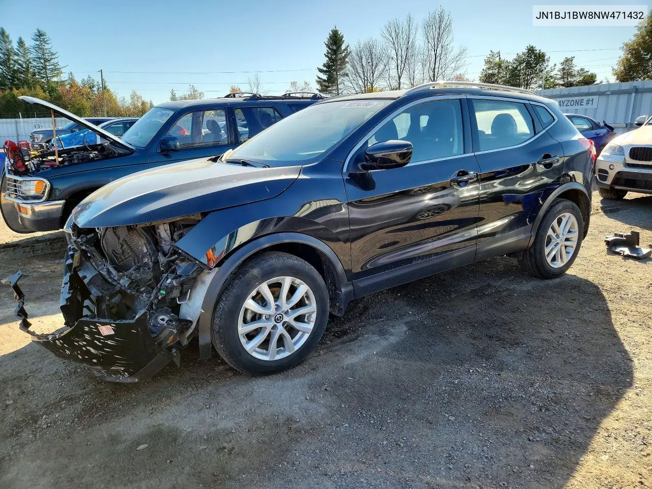 NISSAN QASHQAI 2022, VIN JN1BJ1BW8NW471432