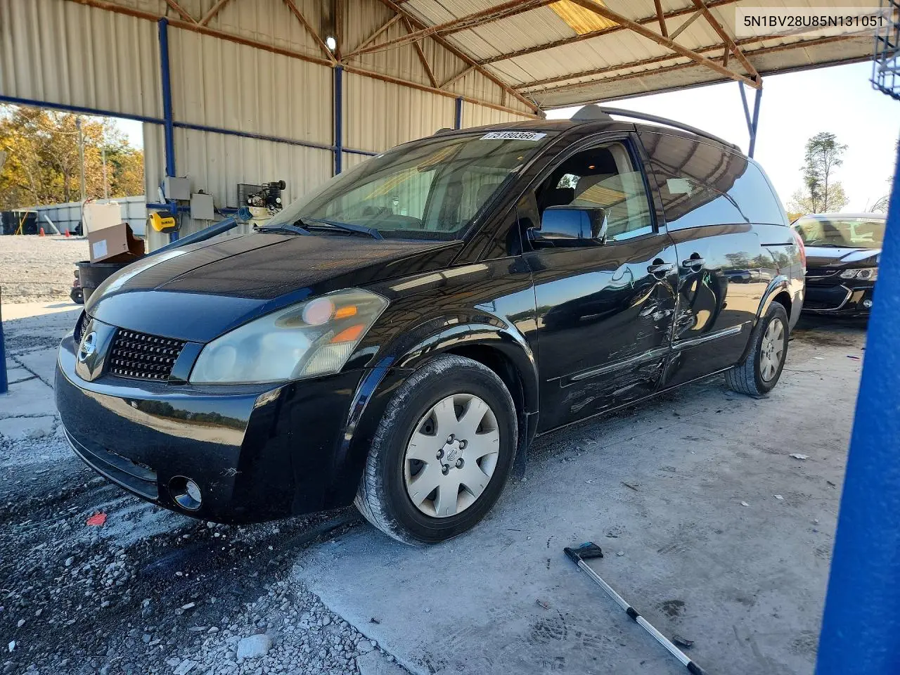NISSAN QUEST 2005, VIN 5N1BV28U85N131051