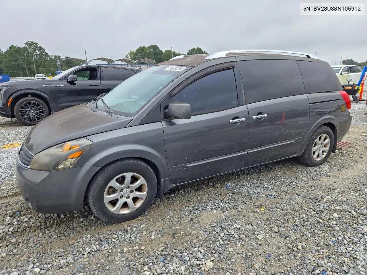 NISSAN QUEST 2008, VIN 5N1BV28U88N105912