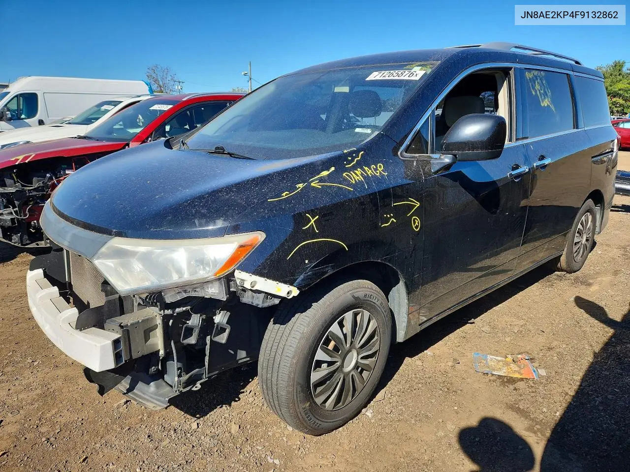 NISSAN QUEST 2015, VIN JN8AE2KP4F9132862