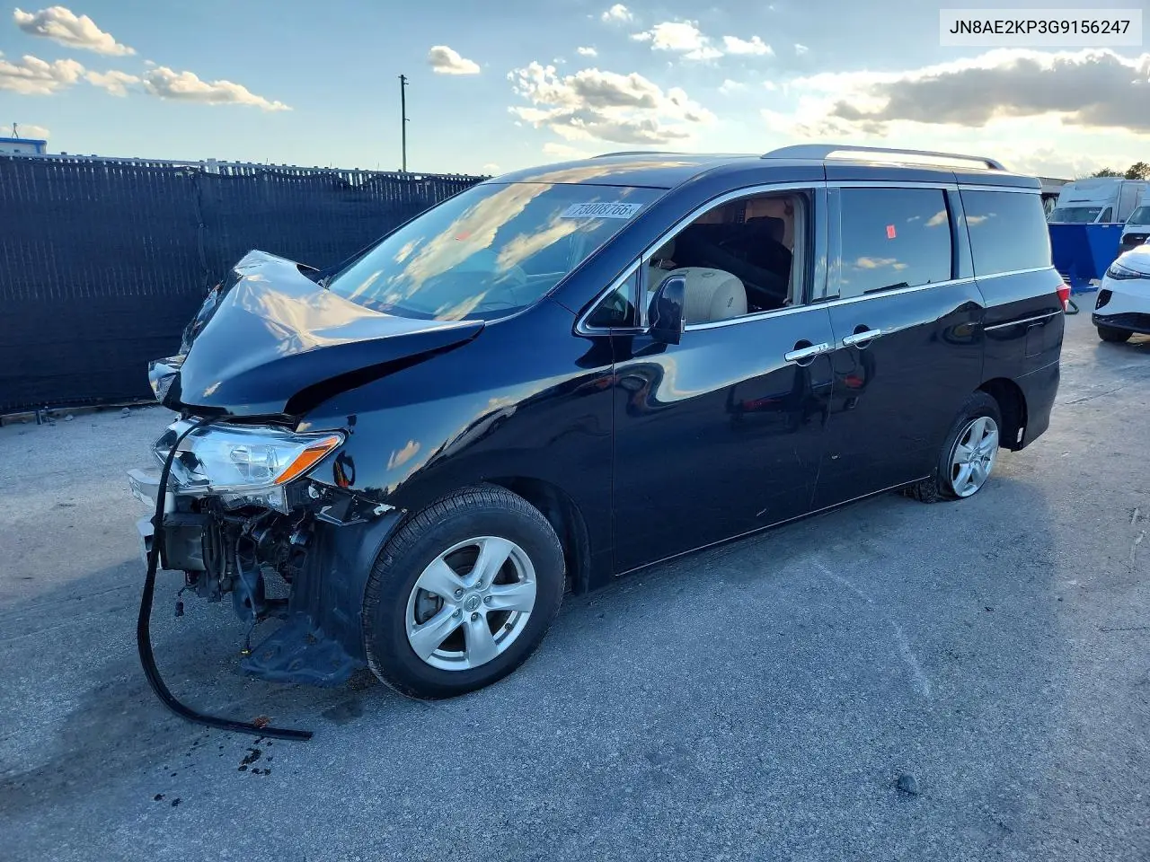 NISSAN QUEST 2016, VIN JN8AE2KP3G9156247