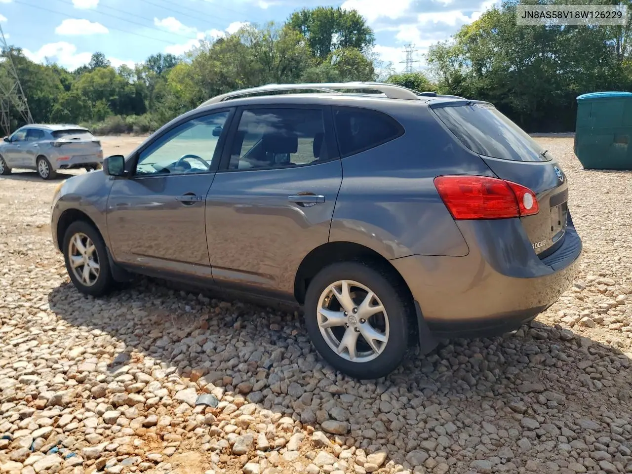 2008 NISSAN ROGUE VIN JN8AS58V18W126229 — фото 2