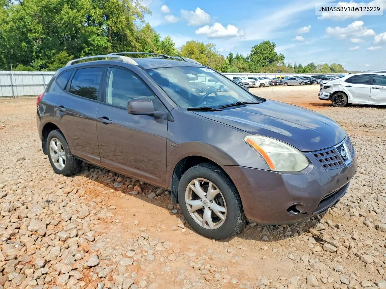 2008 NISSAN ROGUE VIN JN8AS58V18W126229 — фото 4