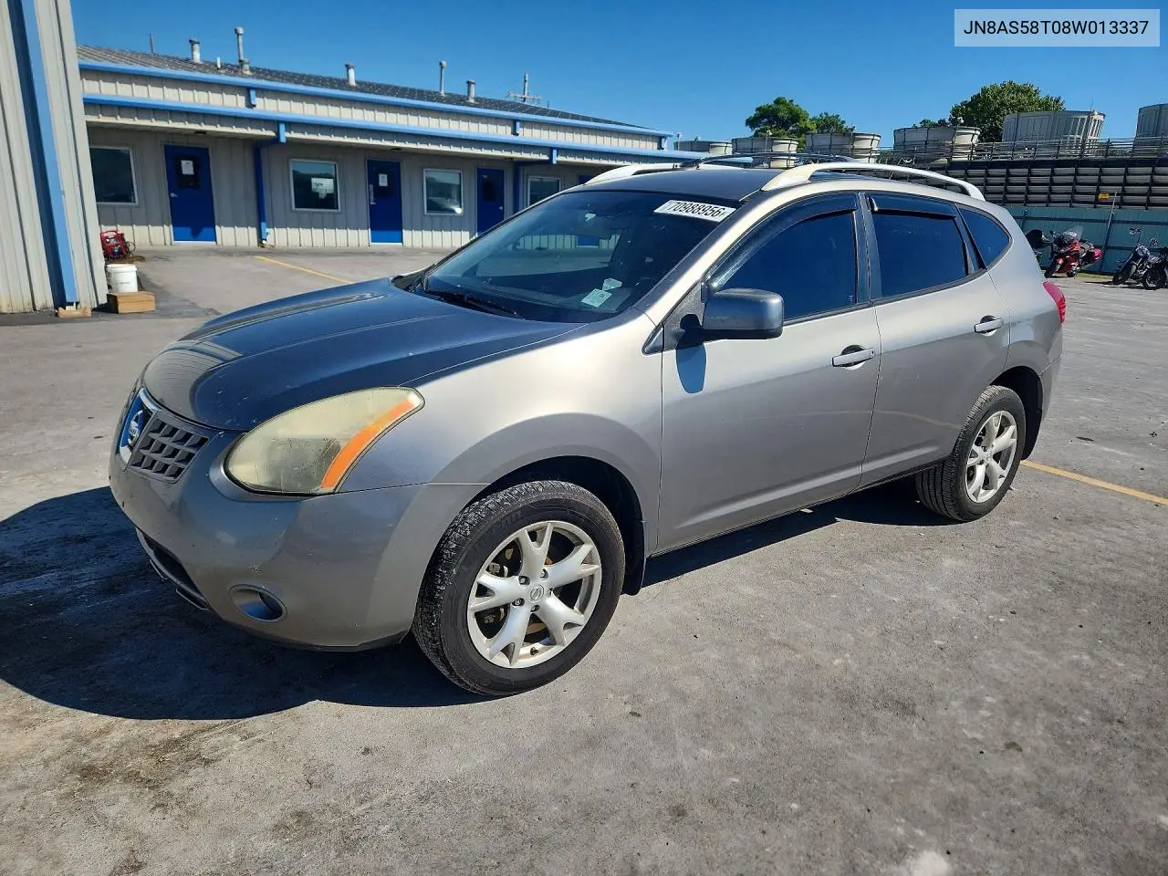 NISSAN ROGUE 2008, VIN JN8AS58T08W013337