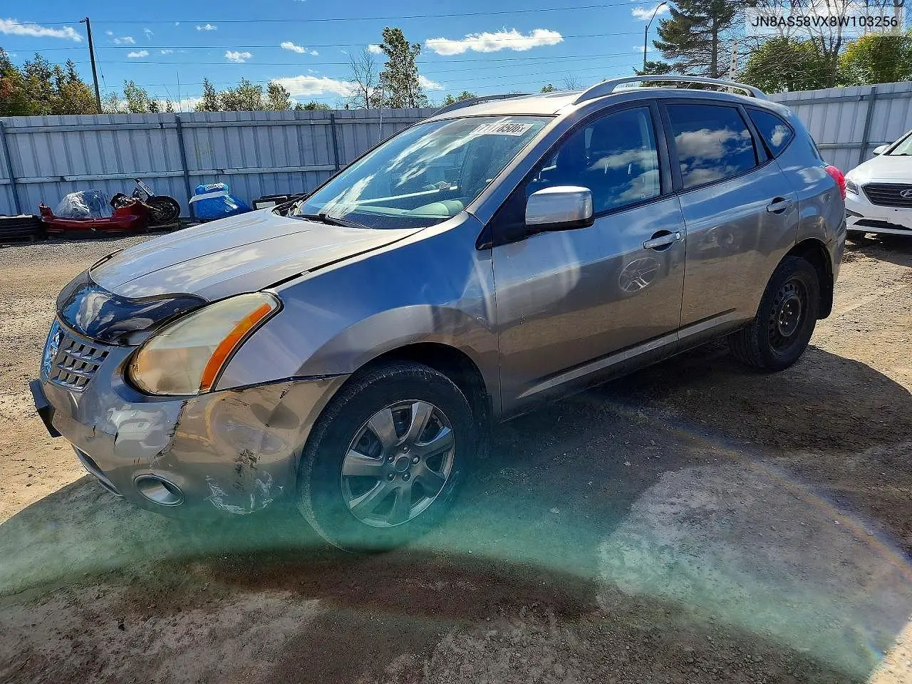 NISSAN ROGUE 2008, VIN JN8AS58VX8W103256