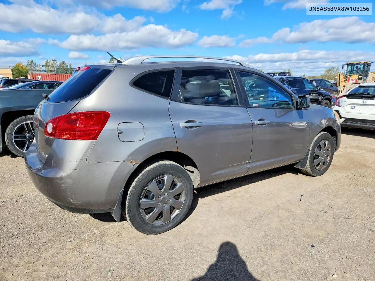 2008 NISSAN ROGUE VIN JN8AS58VX8W103256 — фото 3
