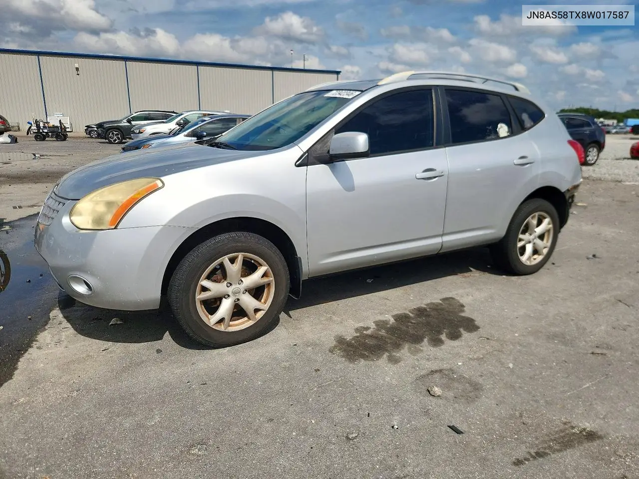 NISSAN ROGUE 2008, VIN JN8AS58TX8W017587