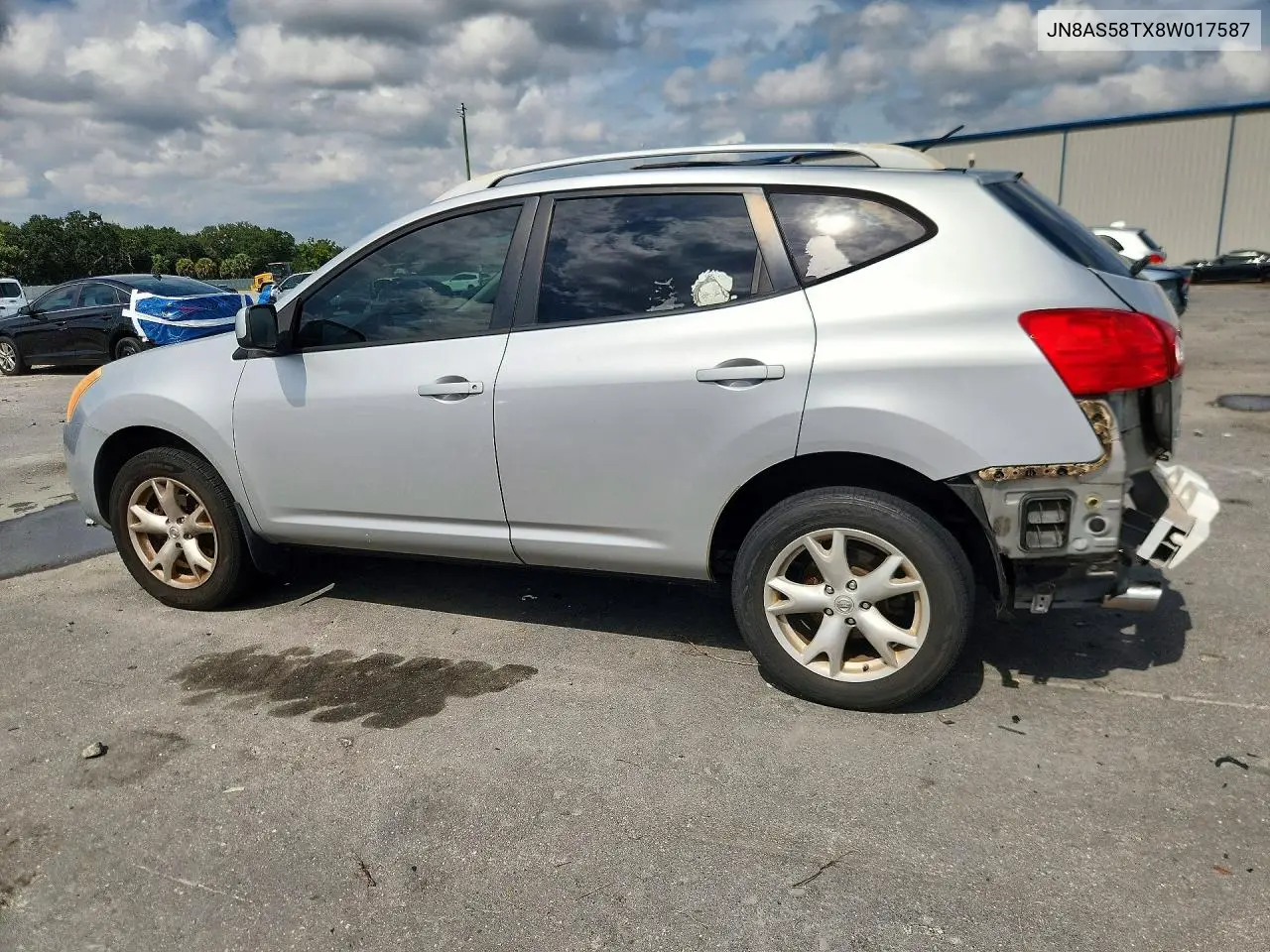 2008 NISSAN ROGUE VIN JN8AS58TX8W017587 — фото 2