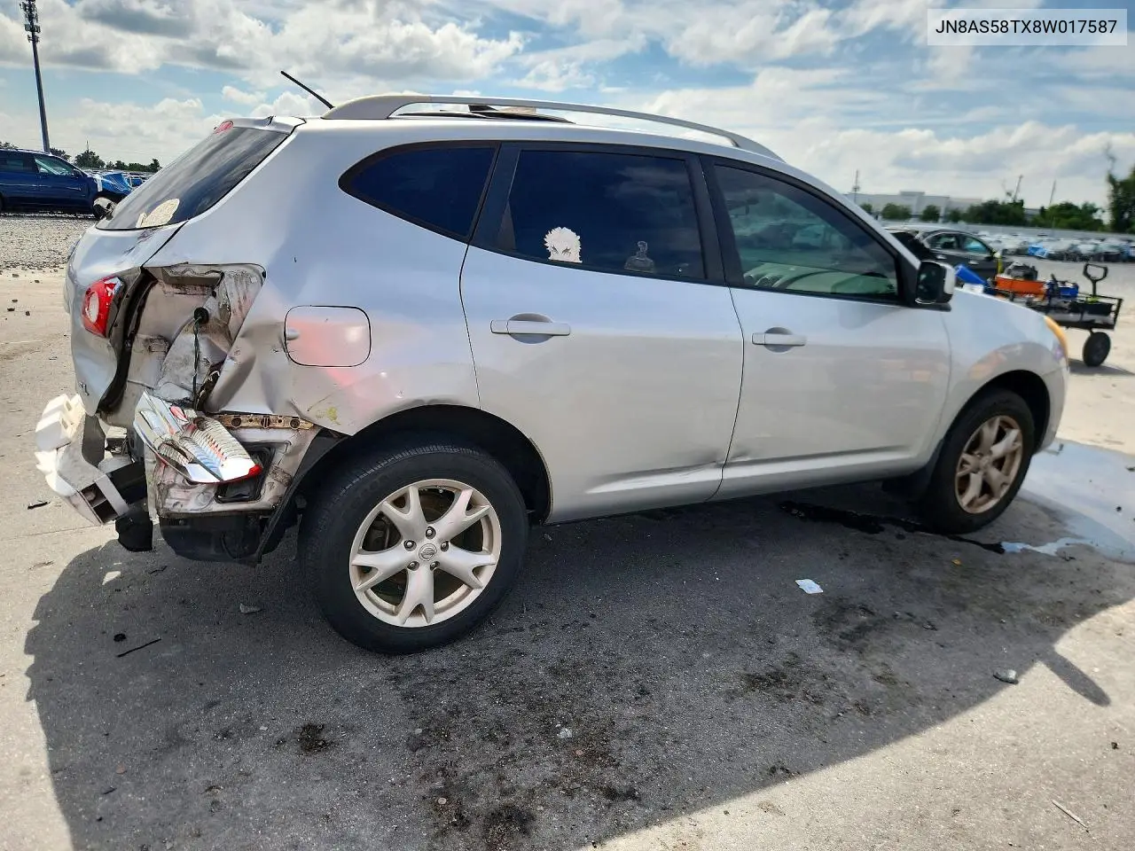2008 NISSAN ROGUE VIN JN8AS58TX8W017587 — фото 3