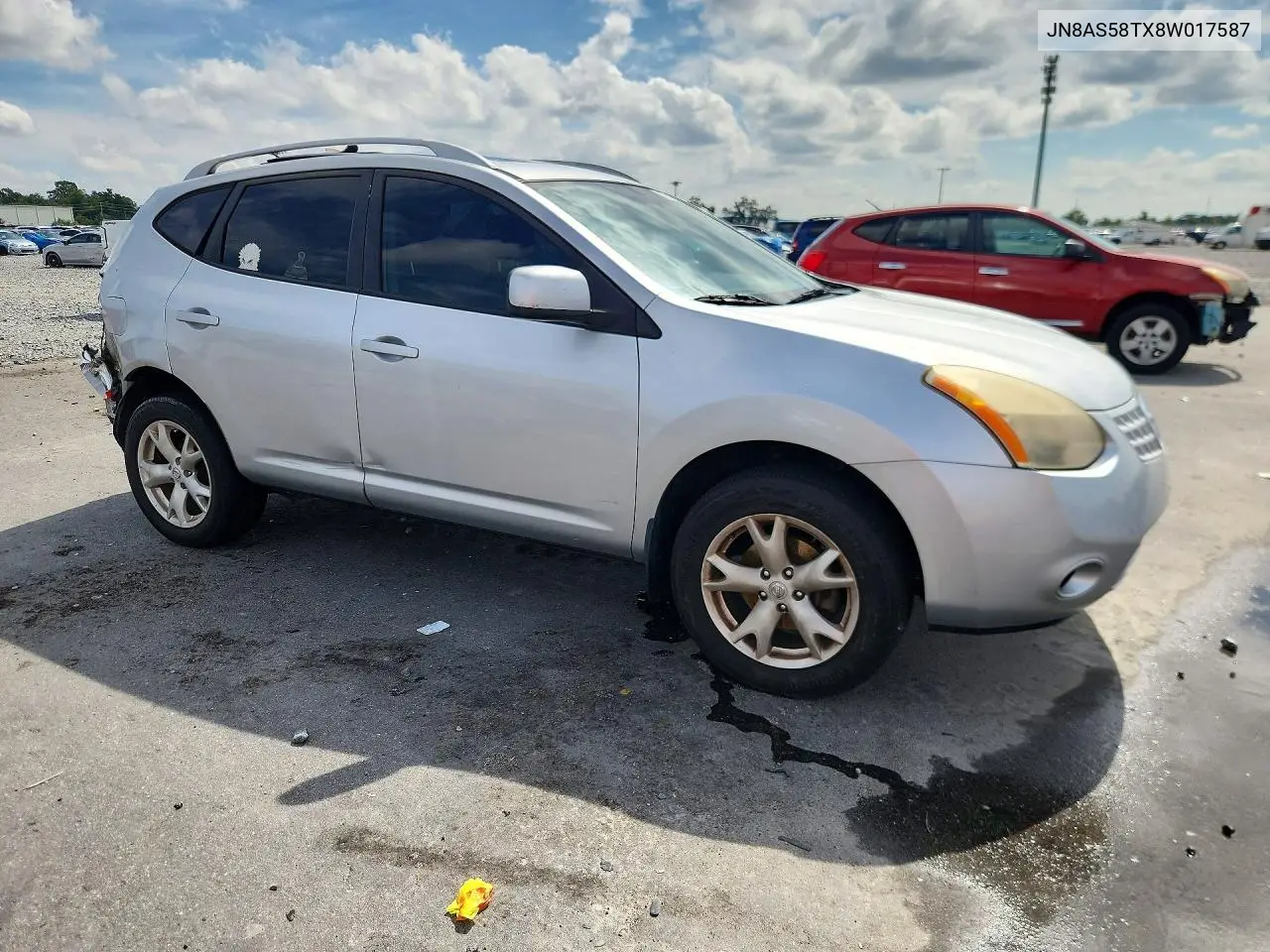 2008 NISSAN ROGUE VIN JN8AS58TX8W017587 — фото 4