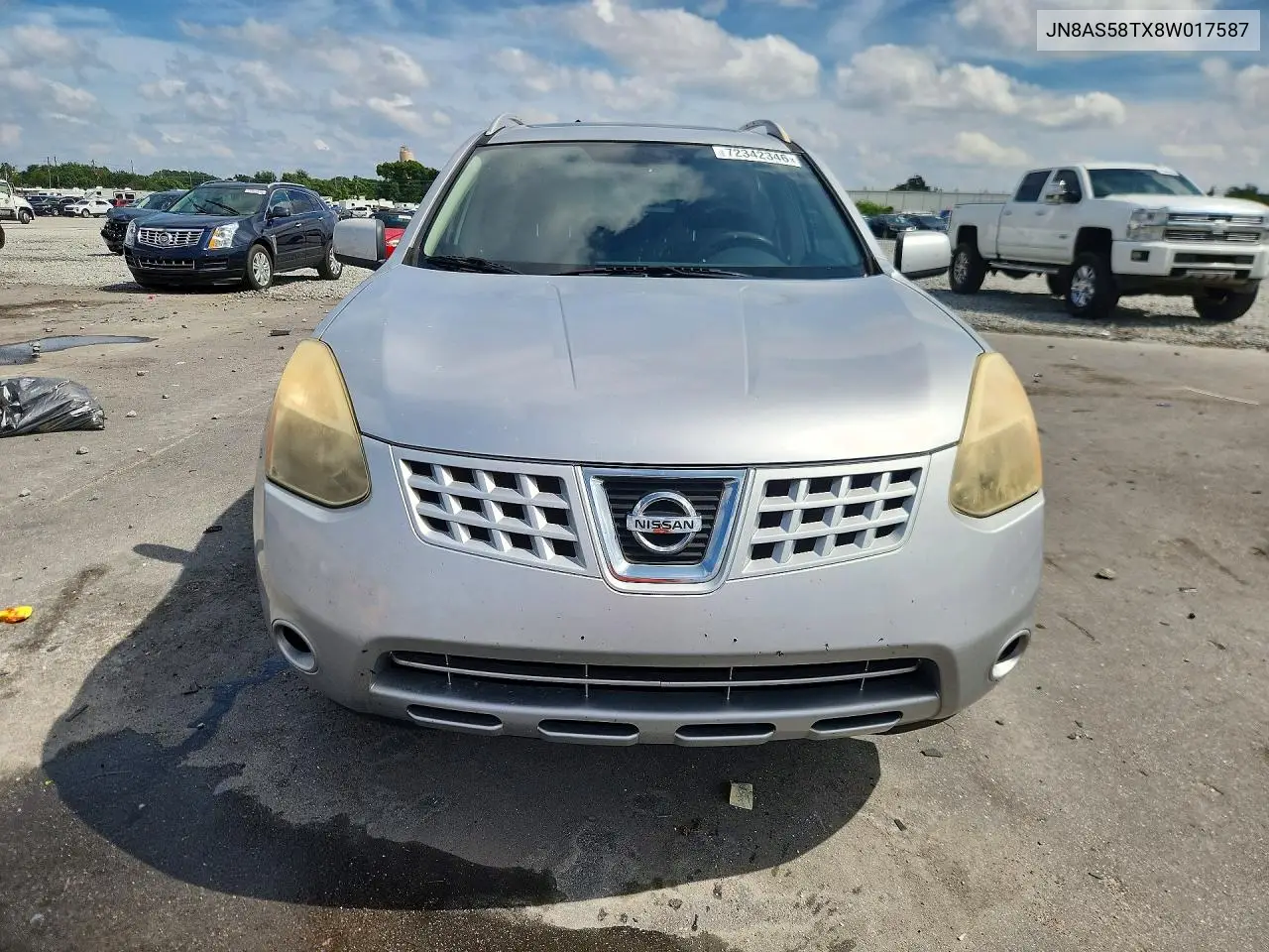 2008 NISSAN ROGUE VIN JN8AS58TX8W017587 — фото 5