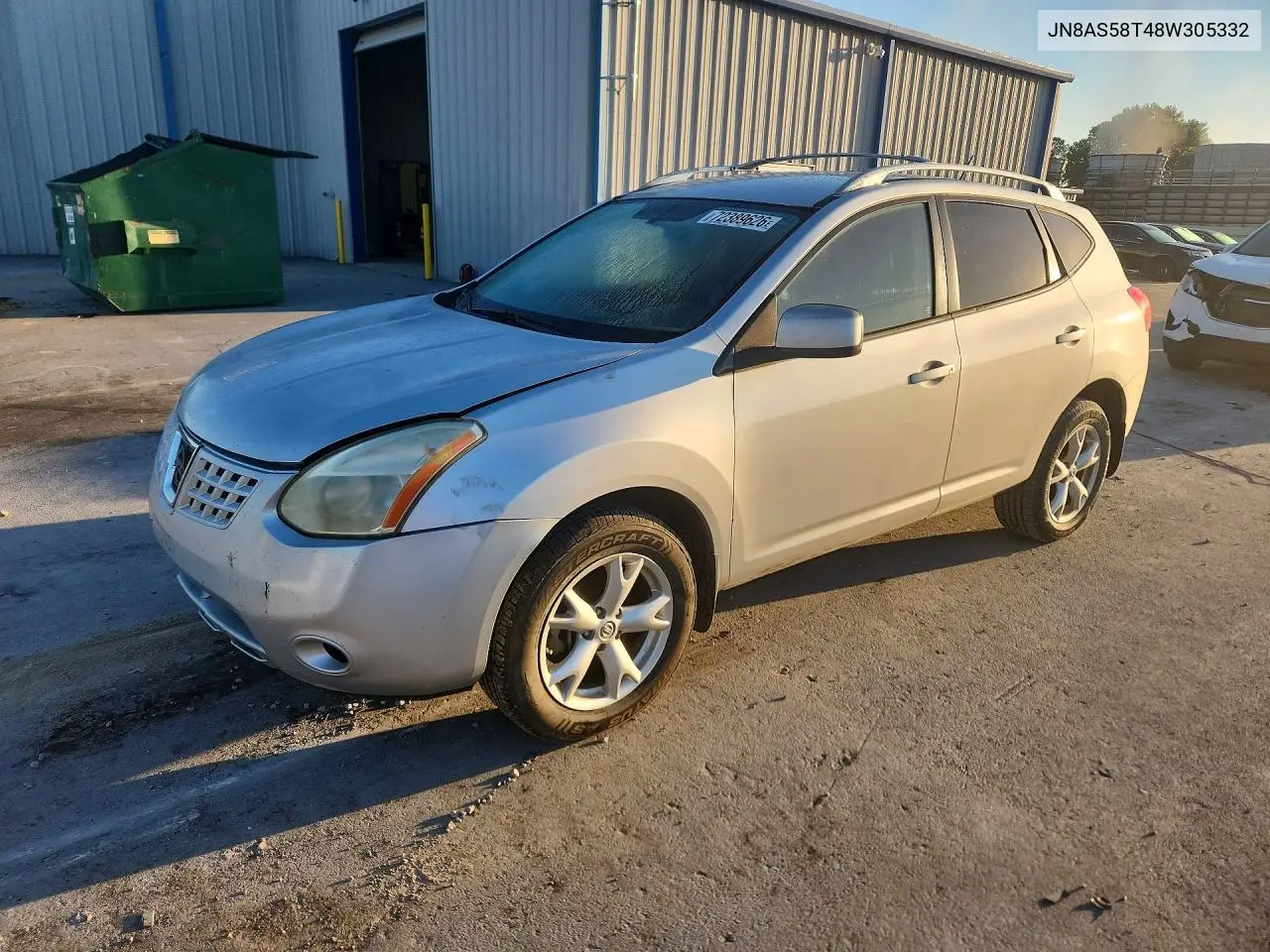 NISSAN ROGUE 2008, VIN JN8AS58T48W305332