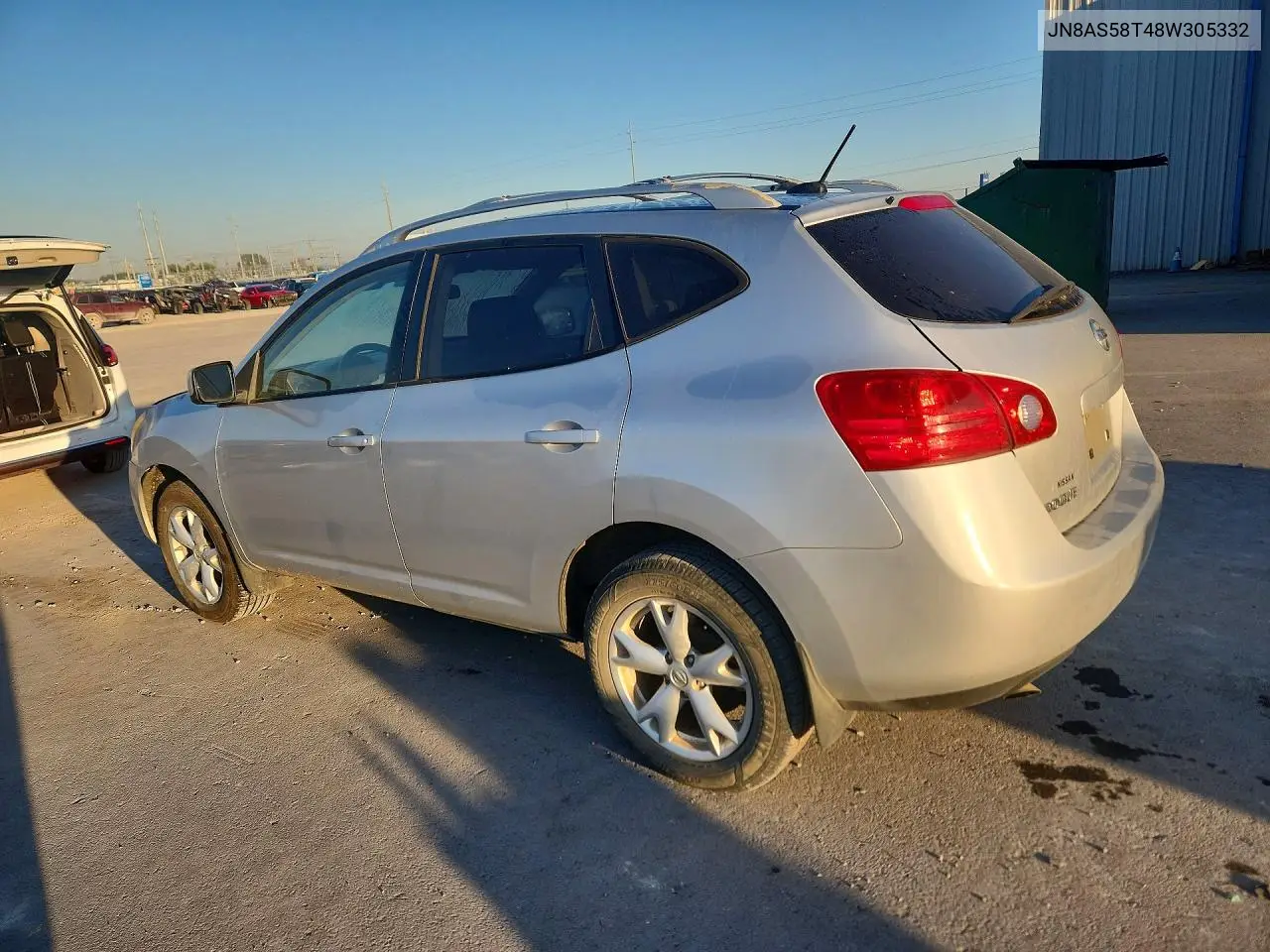 2008 NISSAN ROGUE VIN JN8AS58T48W305332 — фото 2