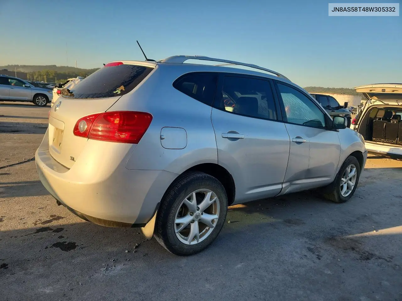 2008 NISSAN ROGUE VIN JN8AS58T48W305332 — фото 3