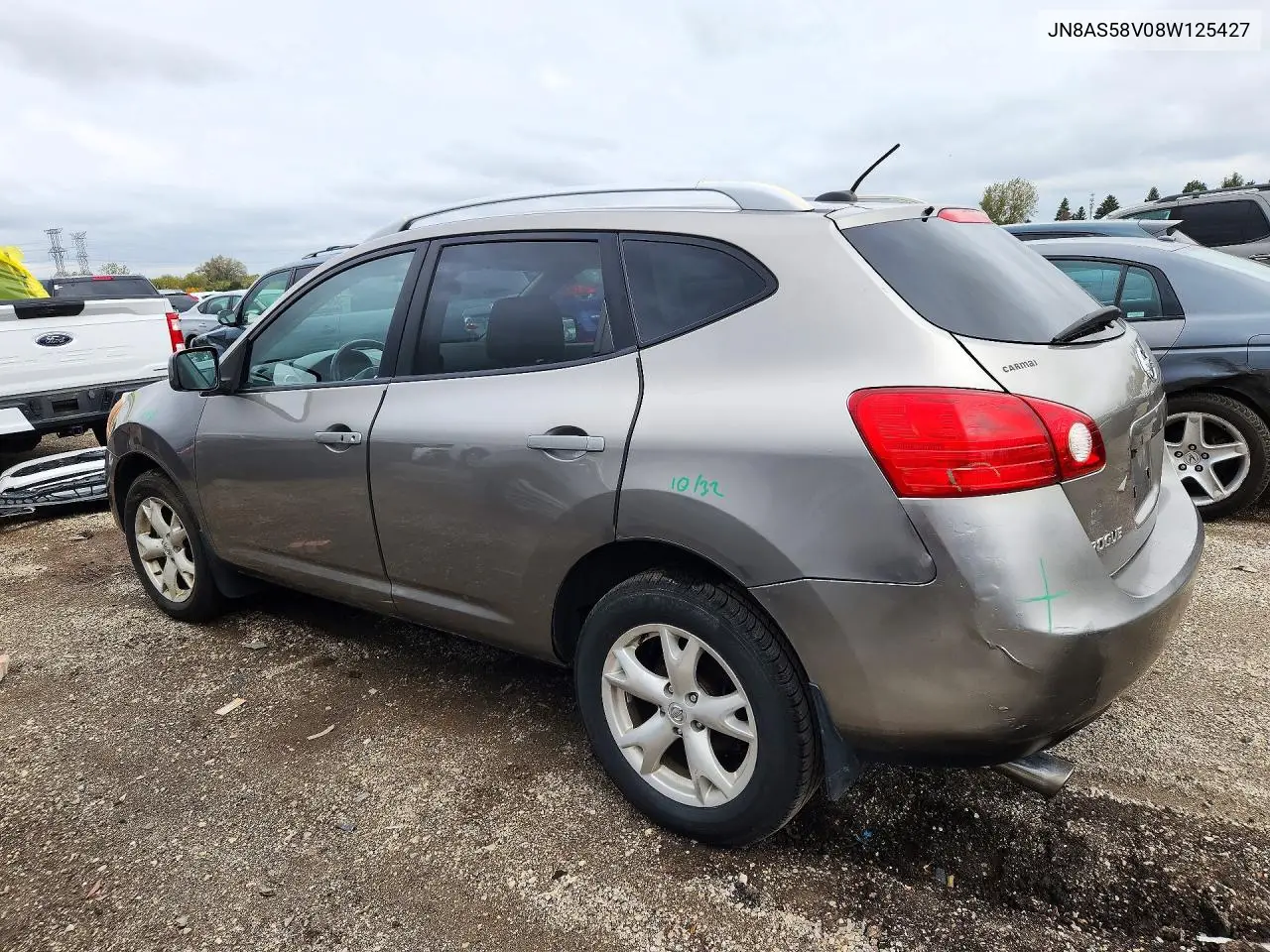 2008 NISSAN ROGUE VIN JN8AS58V08W125427 — фото 2