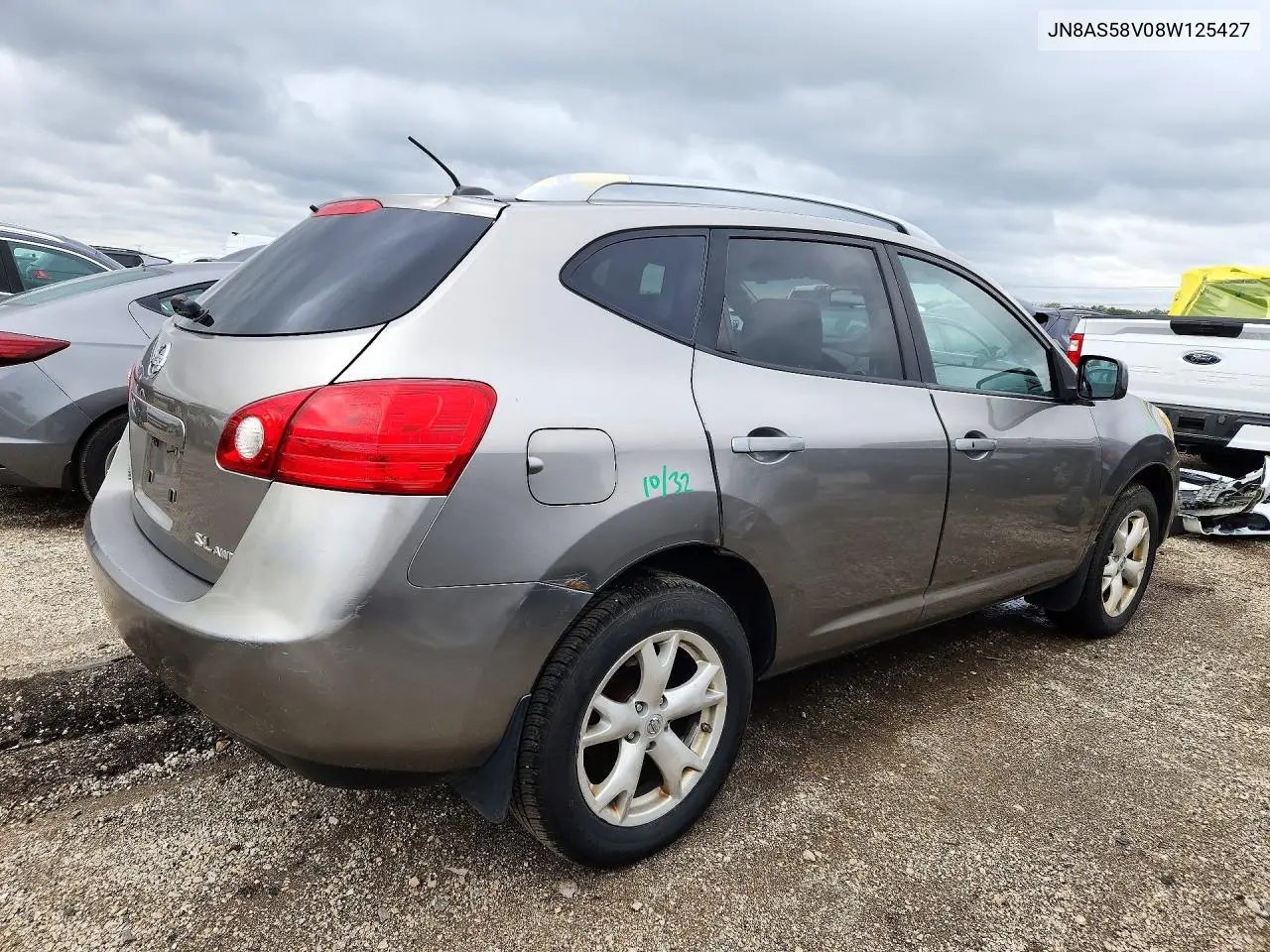 2008 NISSAN ROGUE VIN JN8AS58V08W125427 — фото 3