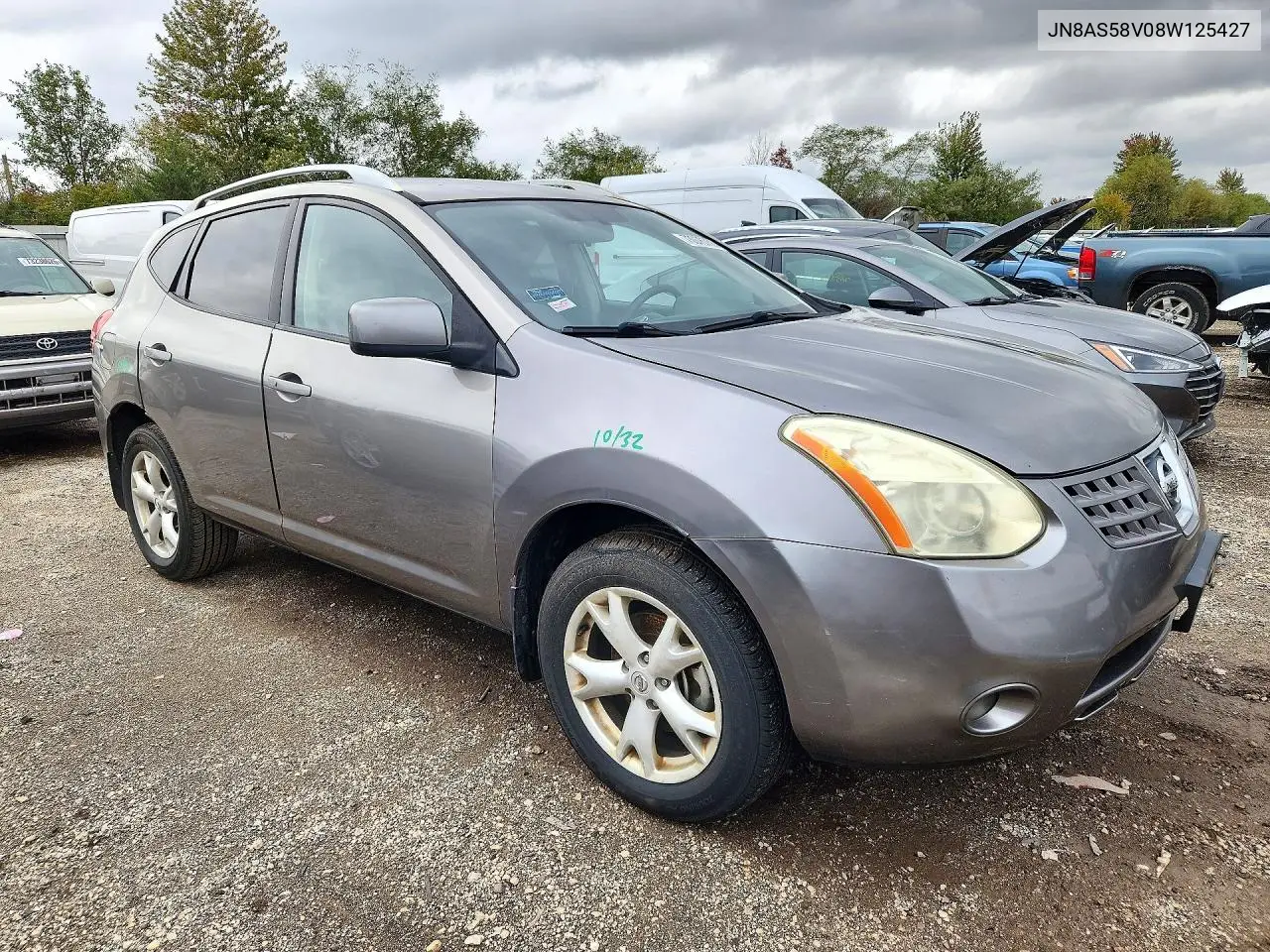 2008 NISSAN ROGUE VIN JN8AS58V08W125427 — фото 4