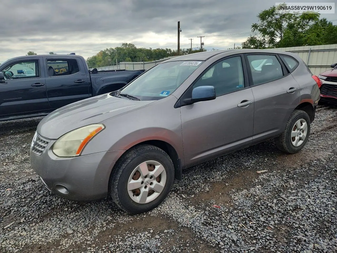 NISSAN ROGUE 2009, VIN JN8AS58V29W190619