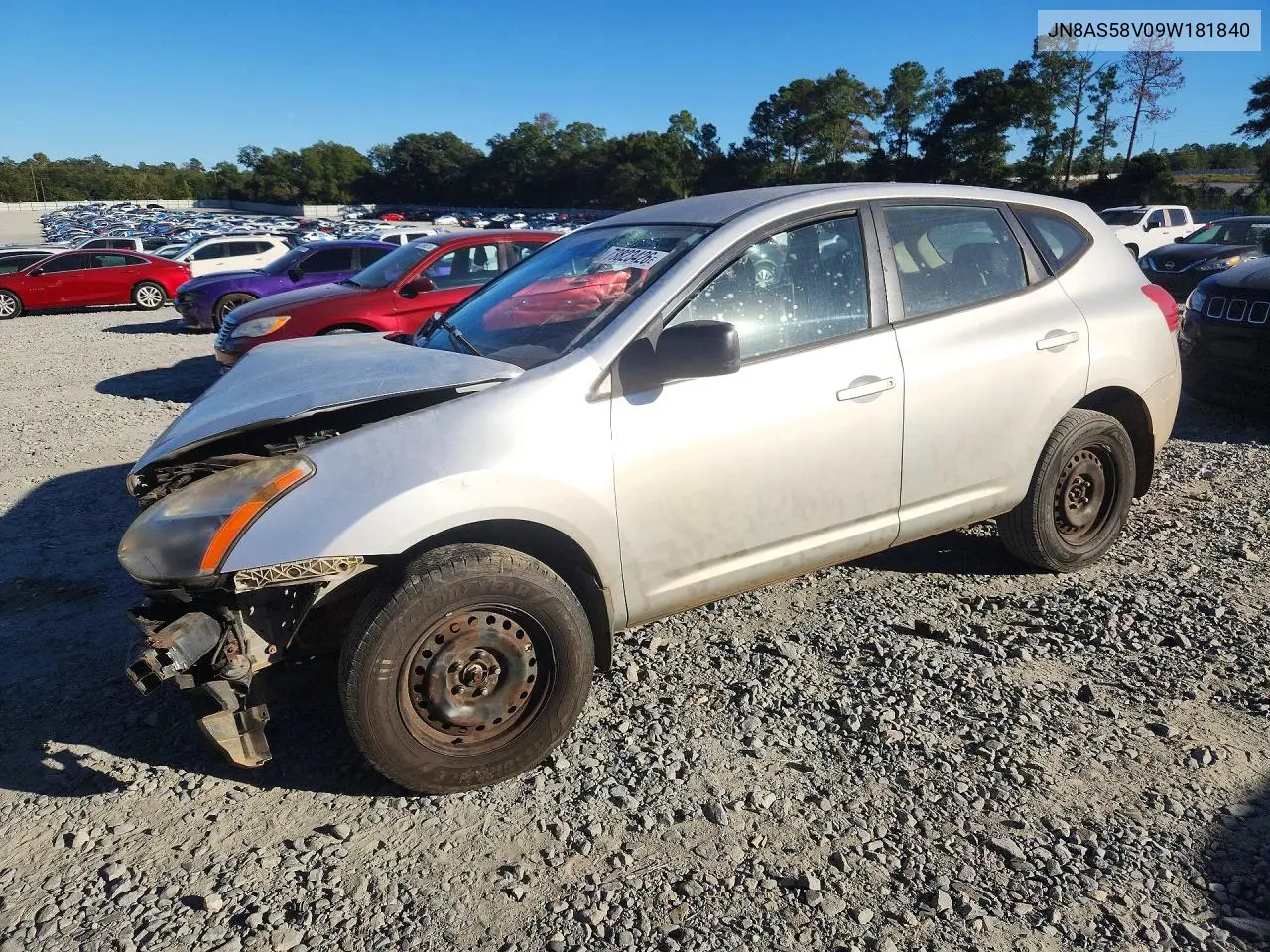 NISSAN ROGUE 2009, VIN JN8AS58V09W181840