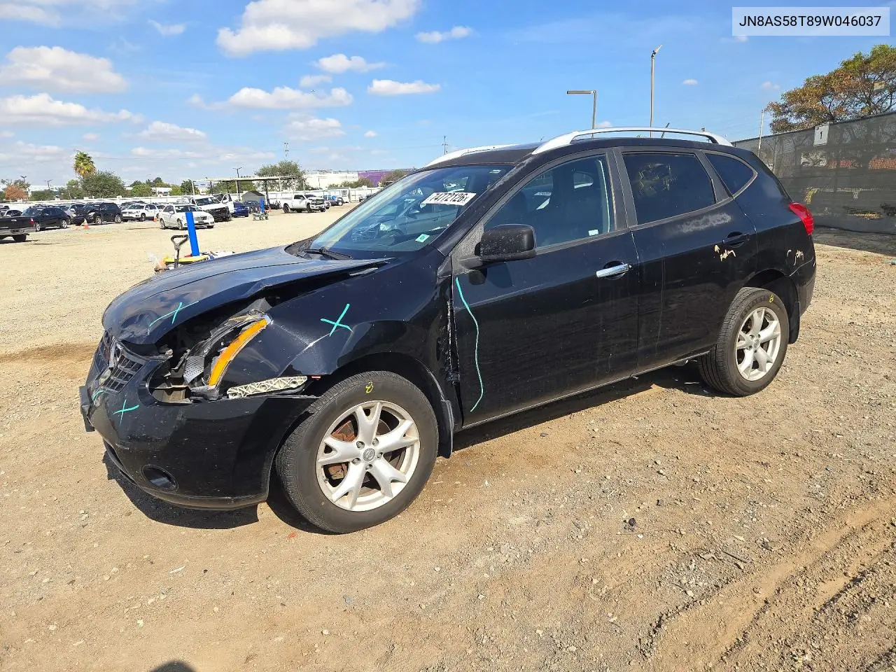 NISSAN ROGUE 2009, VIN JN8AS58T89W046037