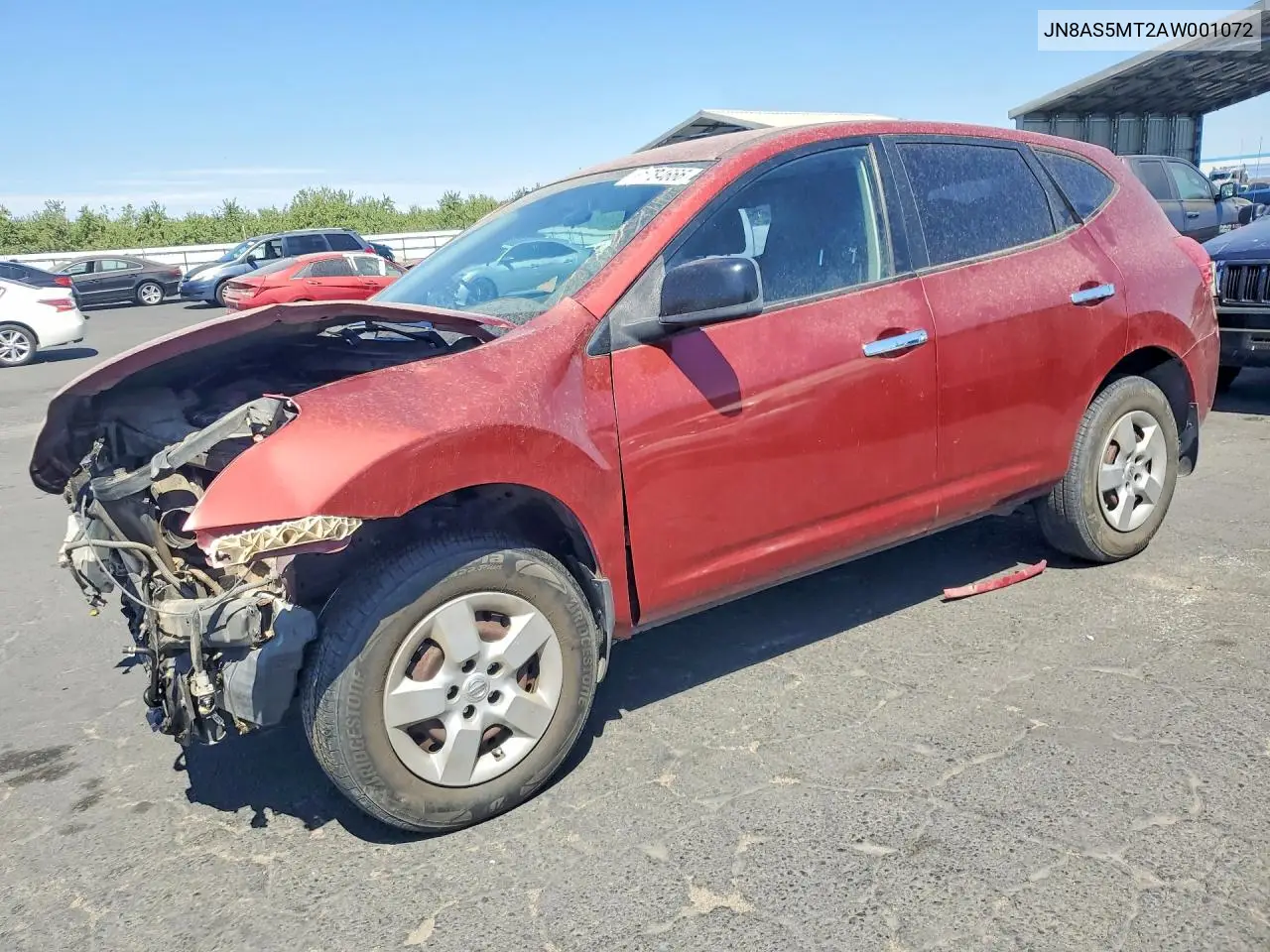 NISSAN ROGUE 2010, VIN JN8AS5MT2AW001072
