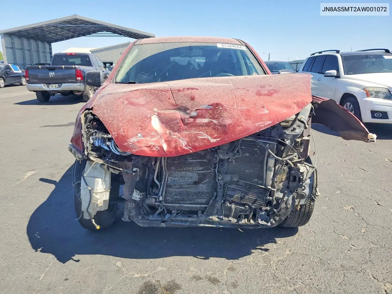 2010 NISSAN ROGUE VIN JN8AS5MT2AW001072 — фото 5