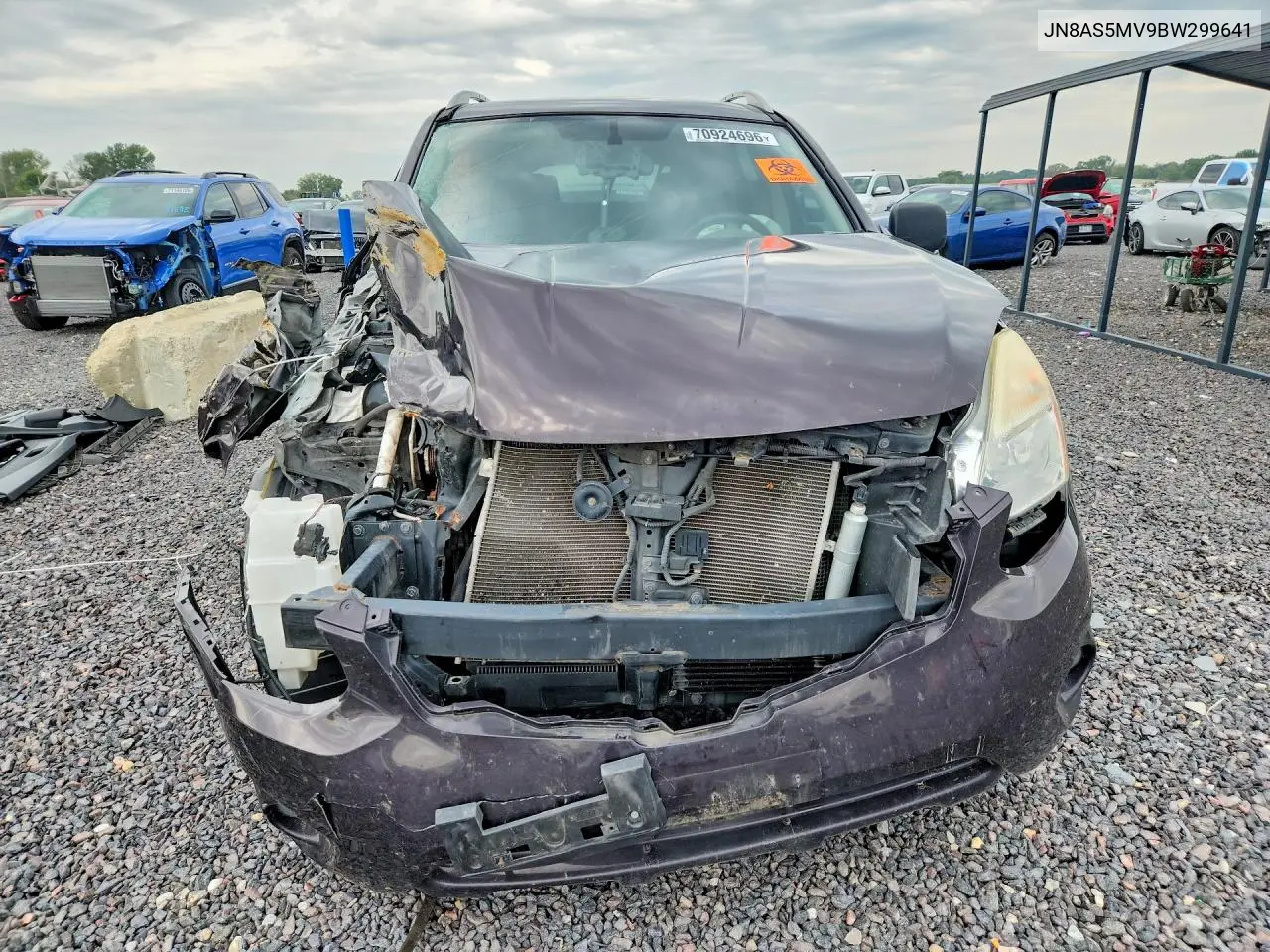 2011 NISSAN ROGUE VIN JN8AS5MV9BW299641 — фото 5