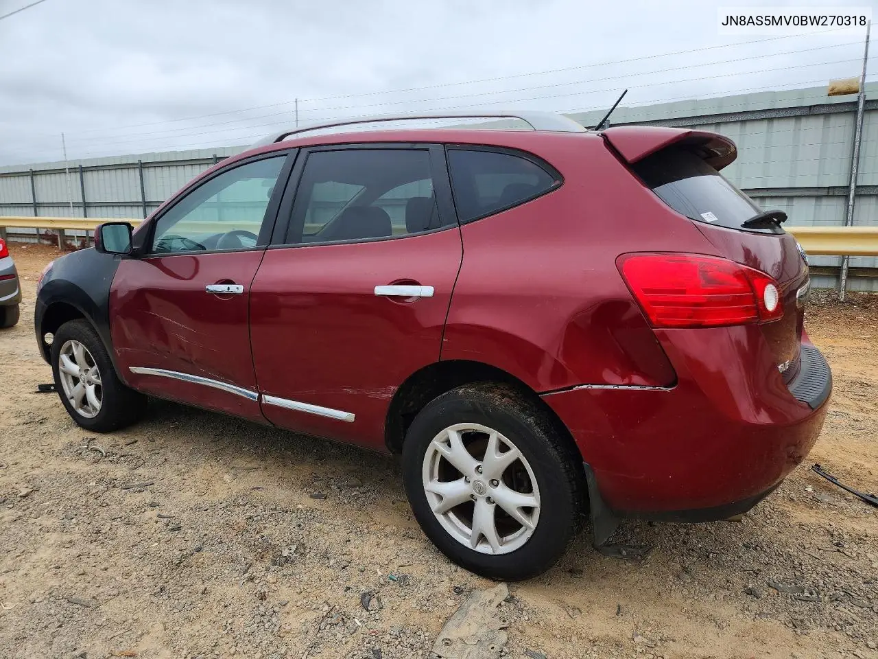 2011 NISSAN ROGUE VIN JN8AS5MV0BW270318 — фото 2