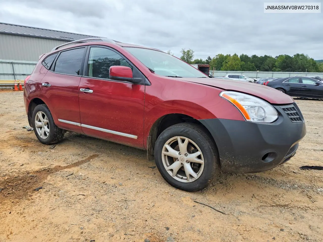 2011 NISSAN ROGUE VIN JN8AS5MV0BW270318 — фото 4