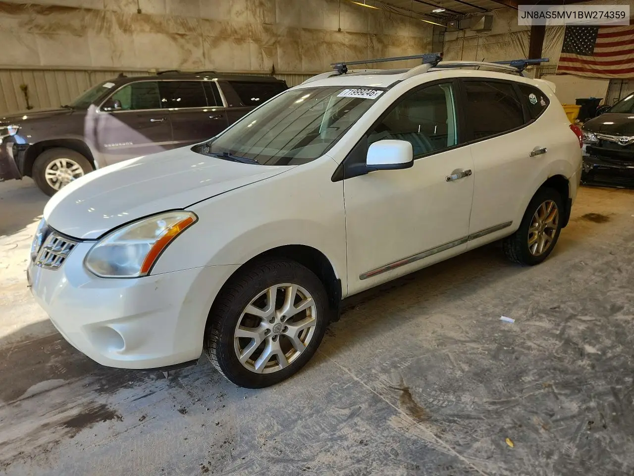 NISSAN ROGUE 2011, VIN JN8AS5MV1BW274359