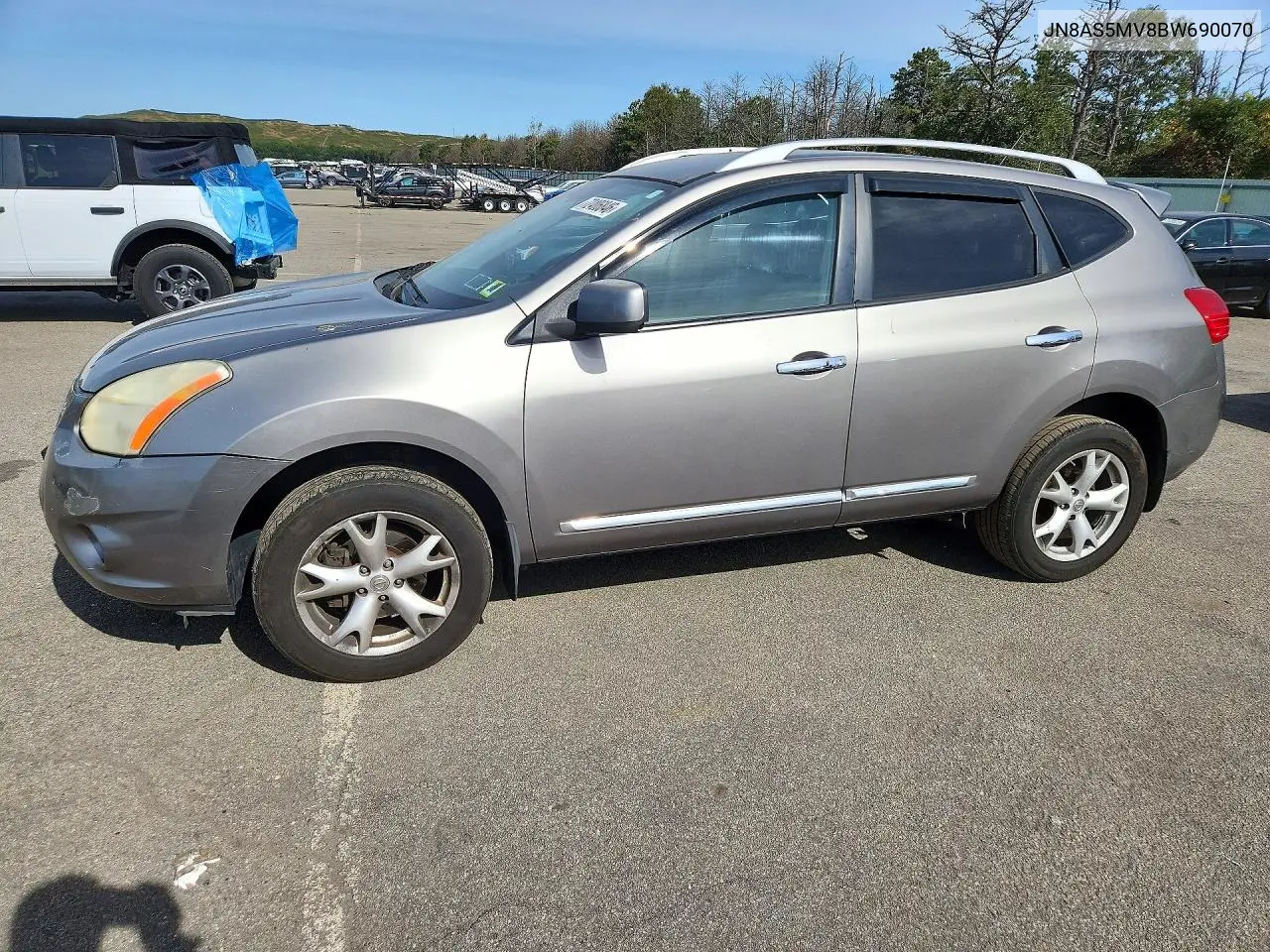 NISSAN ROGUE 2011, VIN JN8AS5MV8BW690070