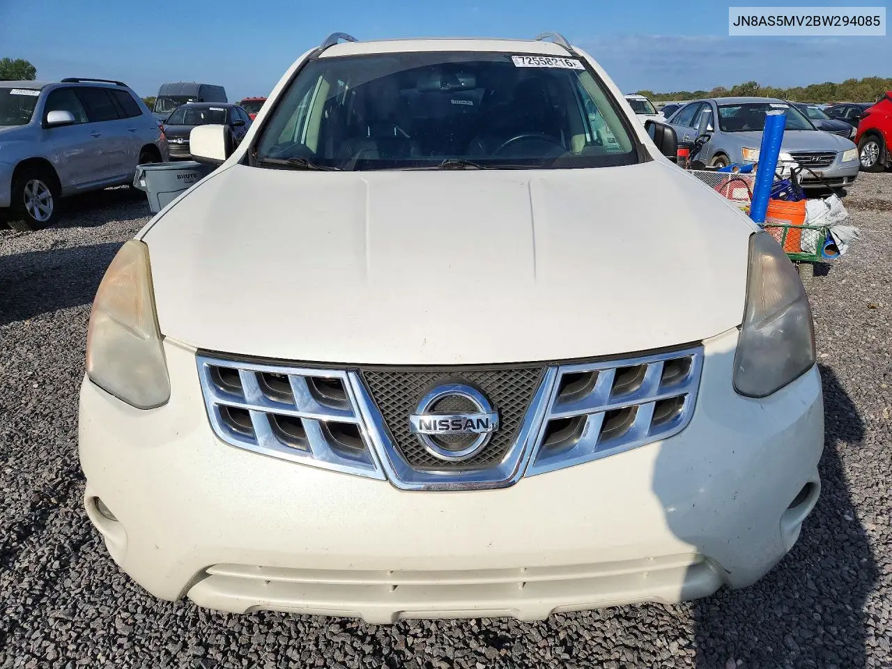 2011 NISSAN ROGUE VIN JN8AS5MV2BW294085 — фото 5