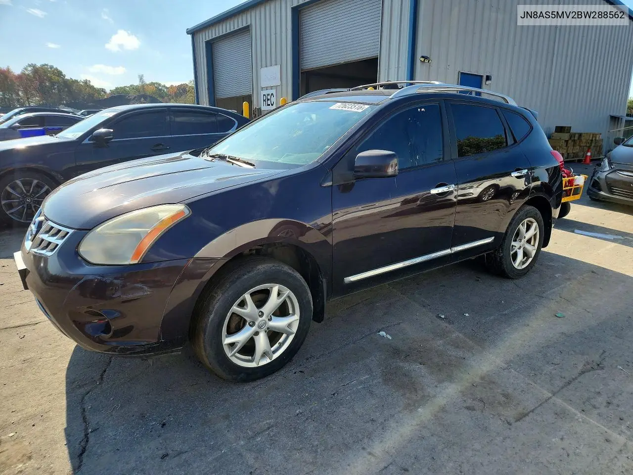 NISSAN ROGUE 2011, VIN JN8AS5MV2BW288562