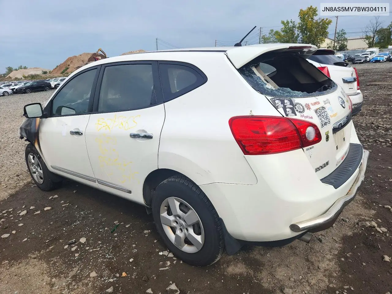 2011 NISSAN ROGUE VIN JN8AS5MV7BW304111 — фото 2