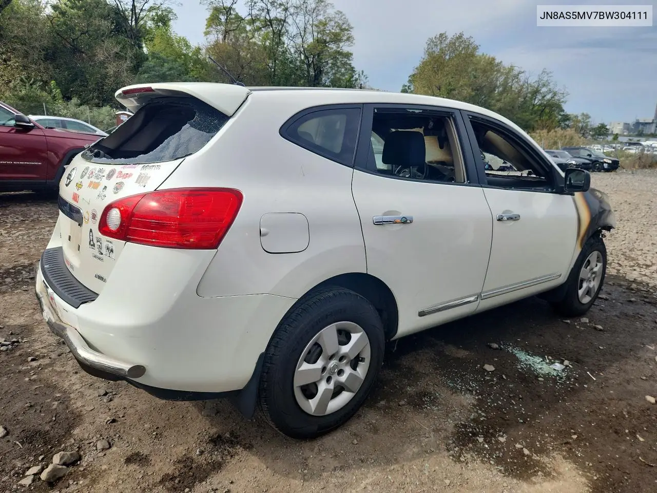 2011 NISSAN ROGUE VIN JN8AS5MV7BW304111 — фото 3