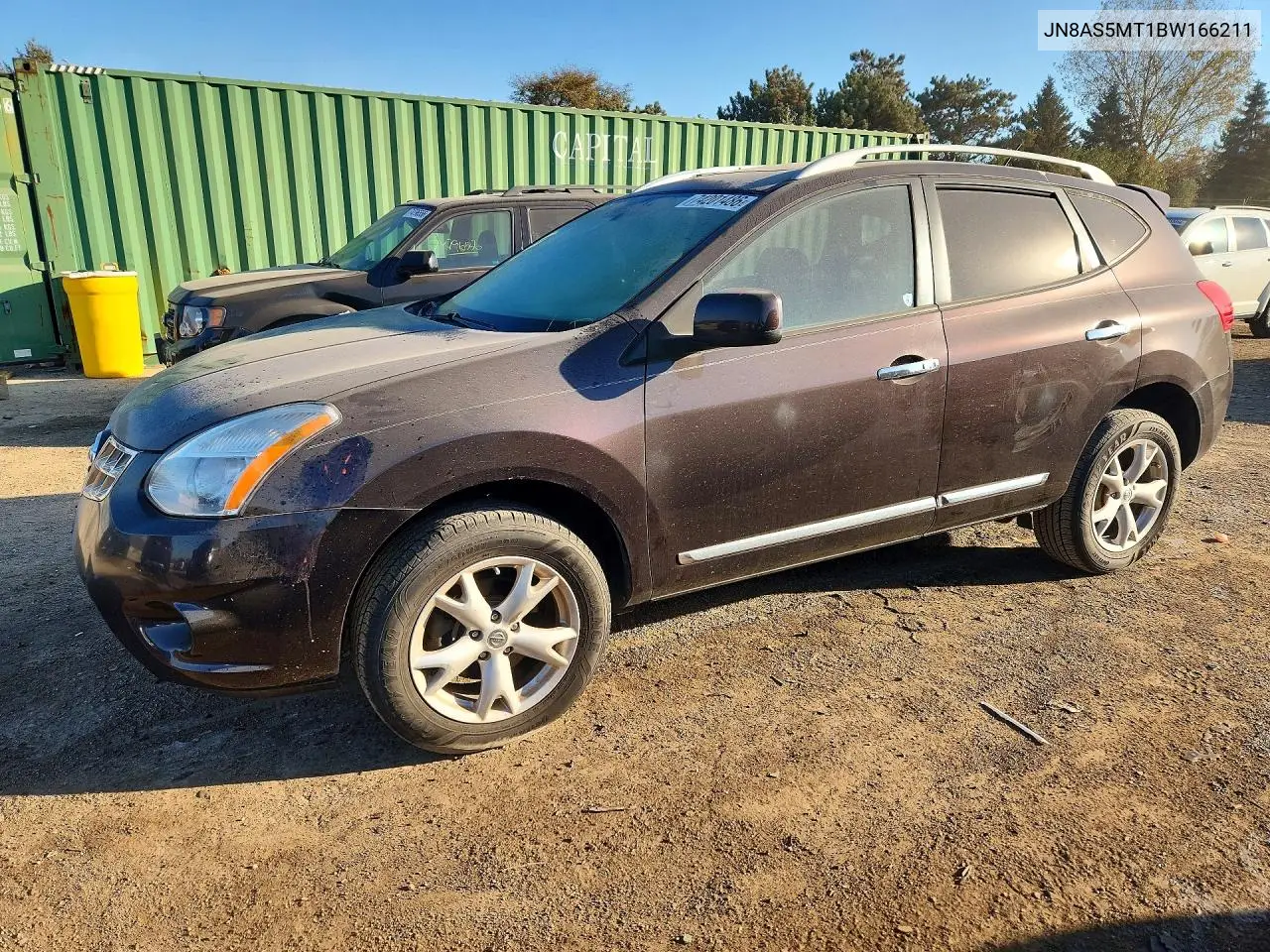 NISSAN ROGUE 2011, VIN JN8AS5MT1BW166211