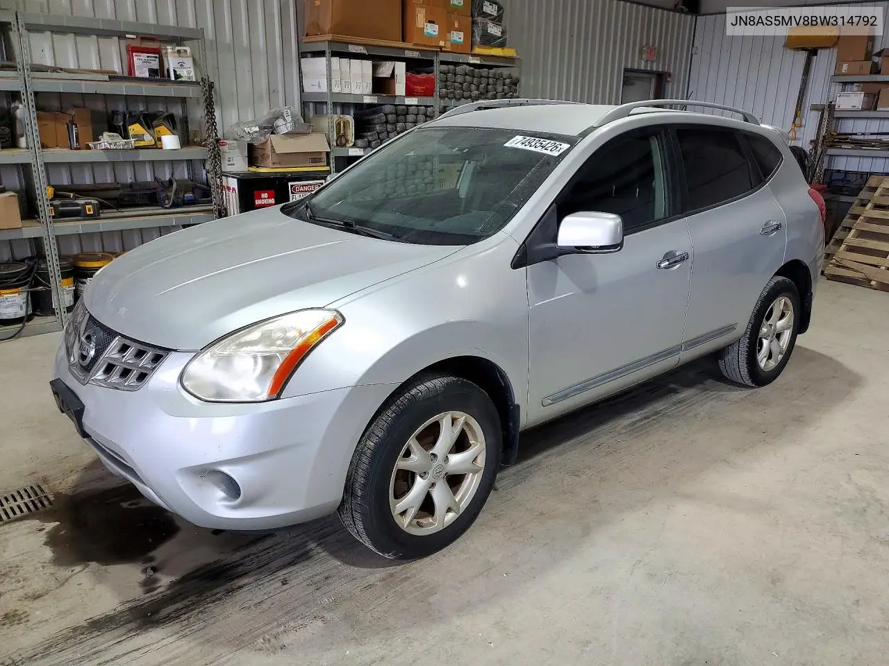 NISSAN ROGUE 2011, VIN JN8AS5MV8BW314792